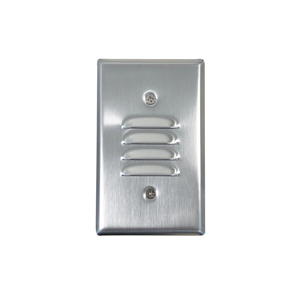 Mini LED Step Light w/ Horizontal & Vertical Louver Face Plates, 1W, 90+ CRI, 2700K, Brushed Nickel,