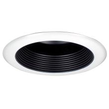 Nora NT-5001B - 5" Baffle Splay Trim w/ Flange, Black/White