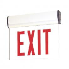 Nora NX-812-LEDRCW - Surface Adjustable LED Edge-Lit Exit Sign, Battery Backup, 6" Red Letters, Single Face / Clear