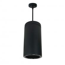 Nora NYLS3-6P1L635NP01BBB - 6" Sapphire III Pendant Mount Black Cylinder, Black Reflector/Black Flange, 120V; Phase Dimming,