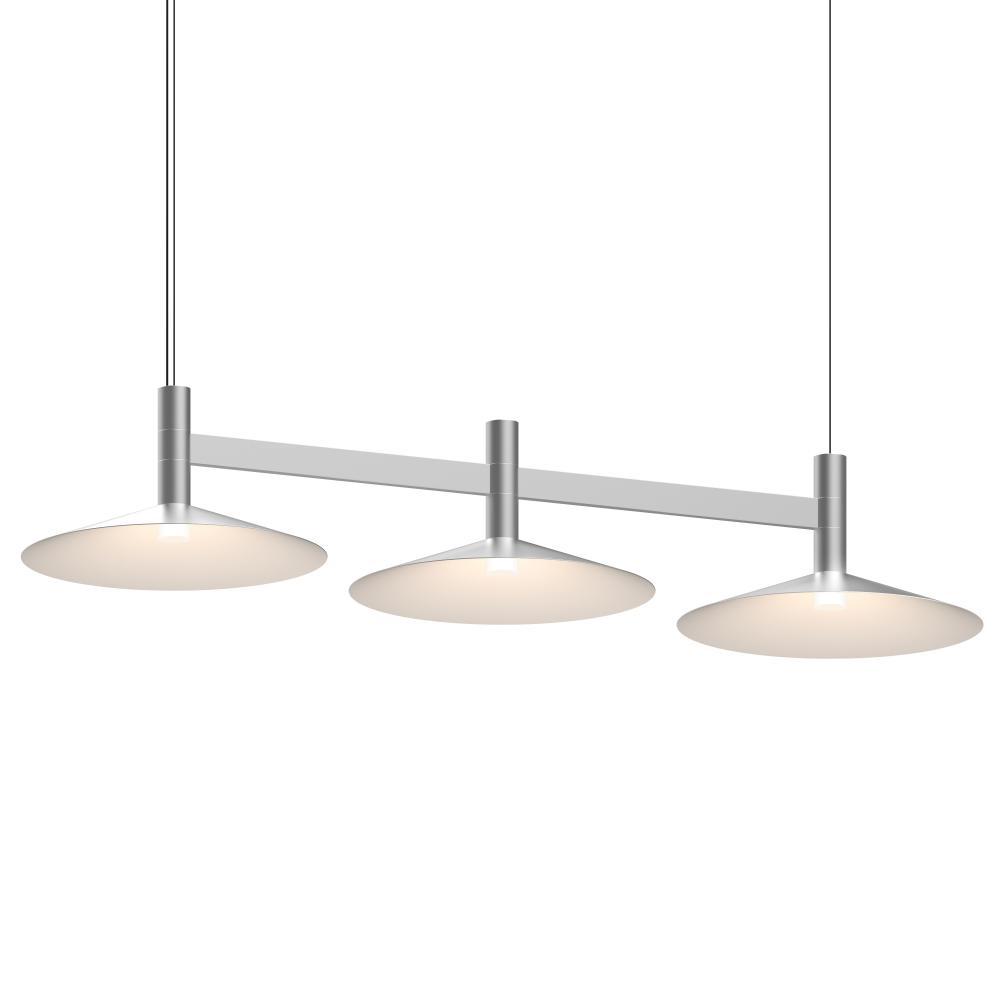 3-Light Linear Pendant w/Shallow Cone Shades