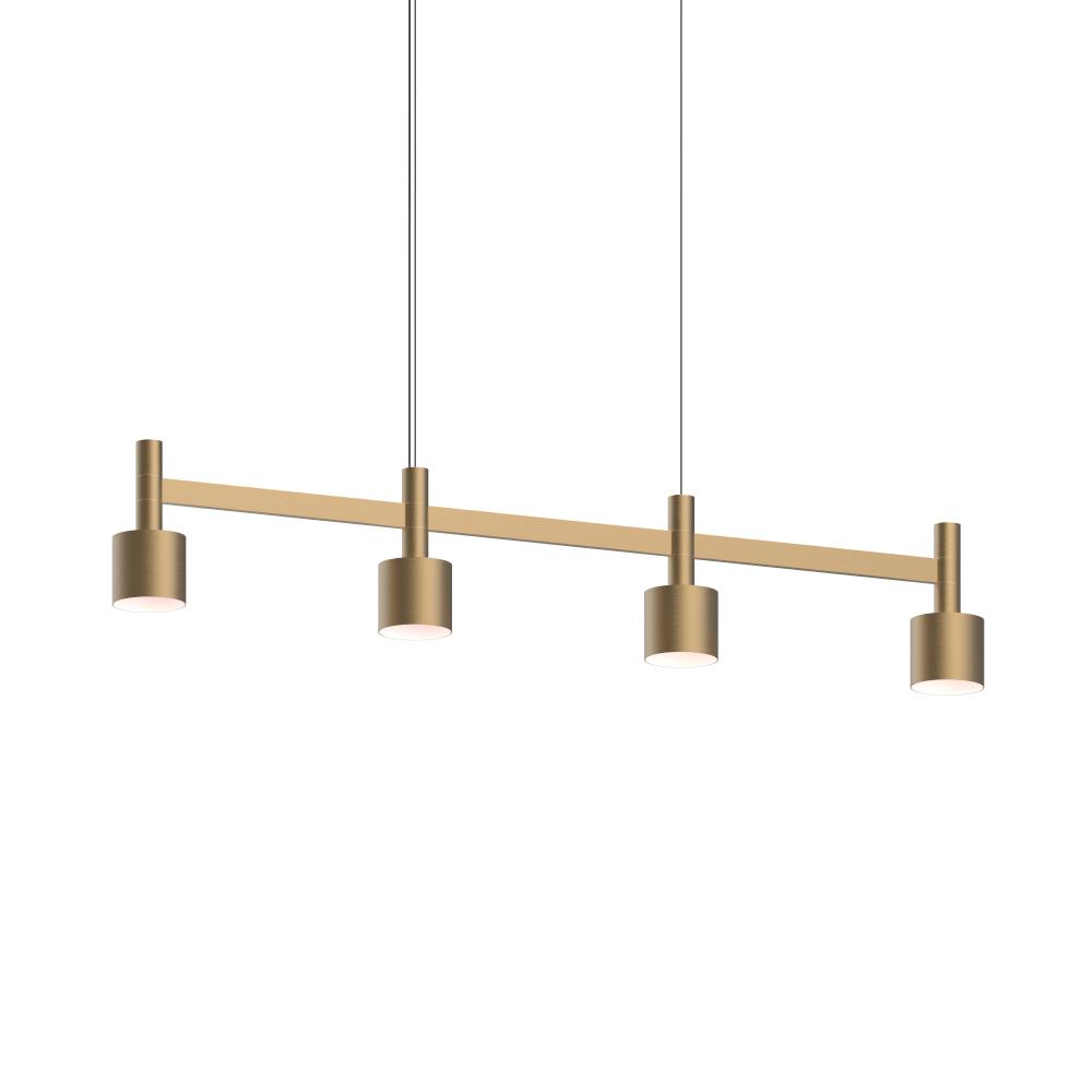 4-Light Linear Pendant w/Drum Shades