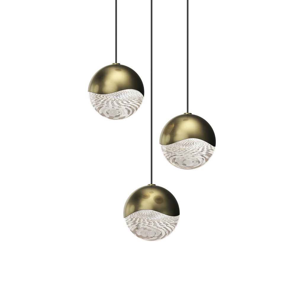 3-Light Round Medium LED Pendant