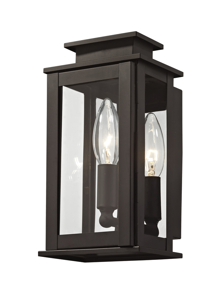 1 Light Bronze Outdoor Wall Lantern