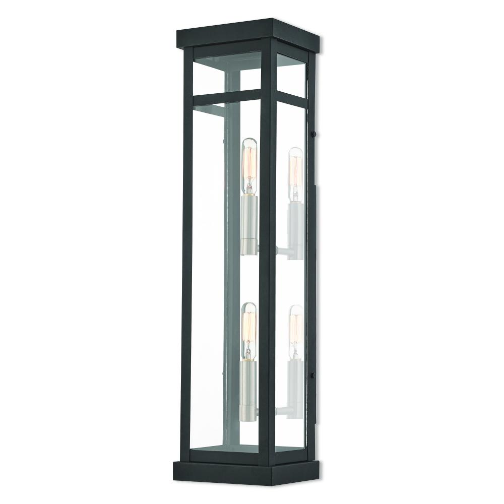 2 Lt BK Outdoor Wall Lantern