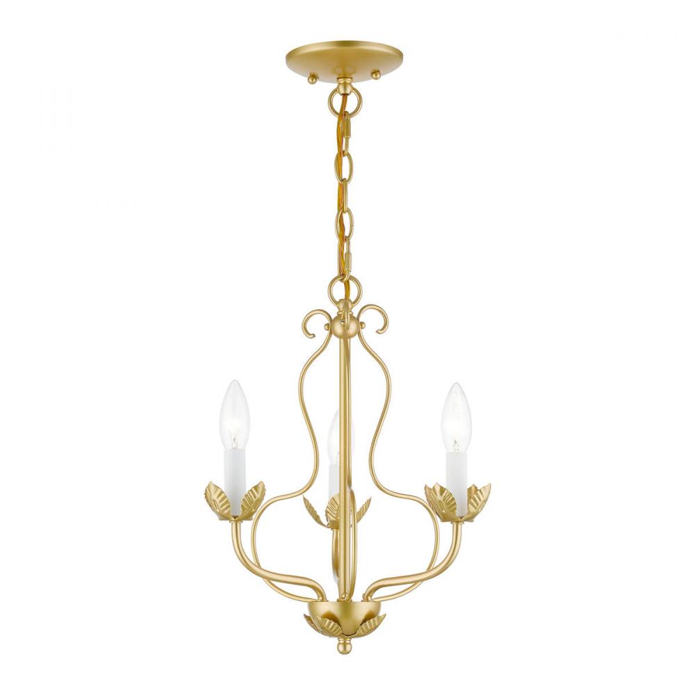 3 Light Soft Gold Chandelier