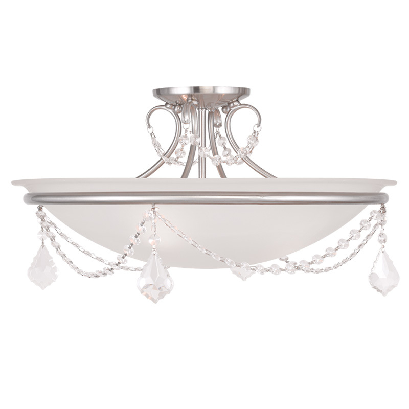 3 Light Brushed Nickel Ceiling Mount