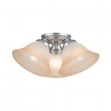 Livex Lighting 40729-81 - 3 Light Painted Satin Nickel Flush Mount