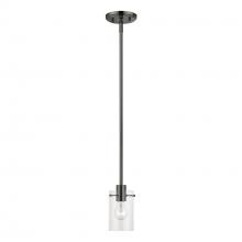 Livex Lighting 46151-46 - 1 Light Black Chrome Single Pendant