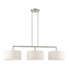 Livex Lighting 49293-91 - 3 Lt Brushed Nickel Linear Chandelier