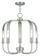 Livex Lighting 51935-91 - 5 Light Brushed Nickel Chandelier