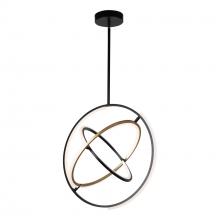 Artcraft AC6741BB - Trilogy Collection Integrated LED Pendant, Black & Brass