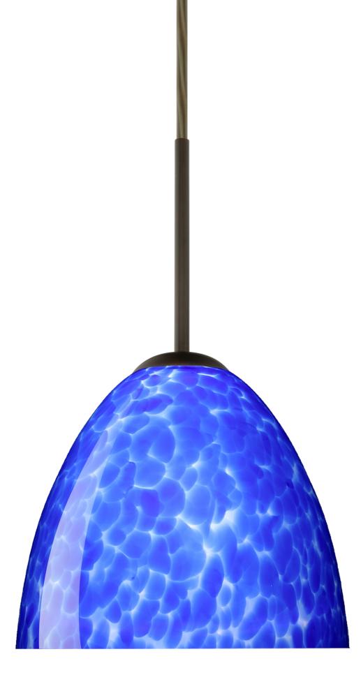 Besa Sasha LED Pendant 1Bc Blue Cloud Bronze 1x9W LED