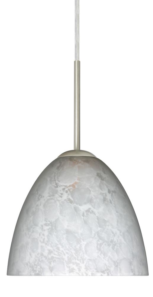 Besa Sasha LED Pendant 1Bt Carrera Satin Nickel 1x9W LED