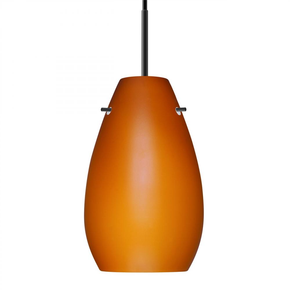 Besa Pera 9 LED Pendant Amber Matte Black 1x9W LED