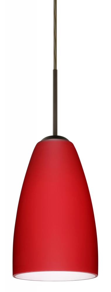 Besa Riva 9 Pendant Bronze Ruby Matte 1x75W Medium Base