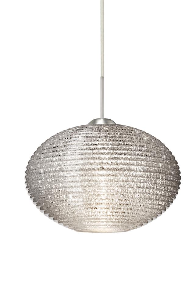 Besa Pendant Pape 10 Satin Nickel Glitter 1x75W Medium Base