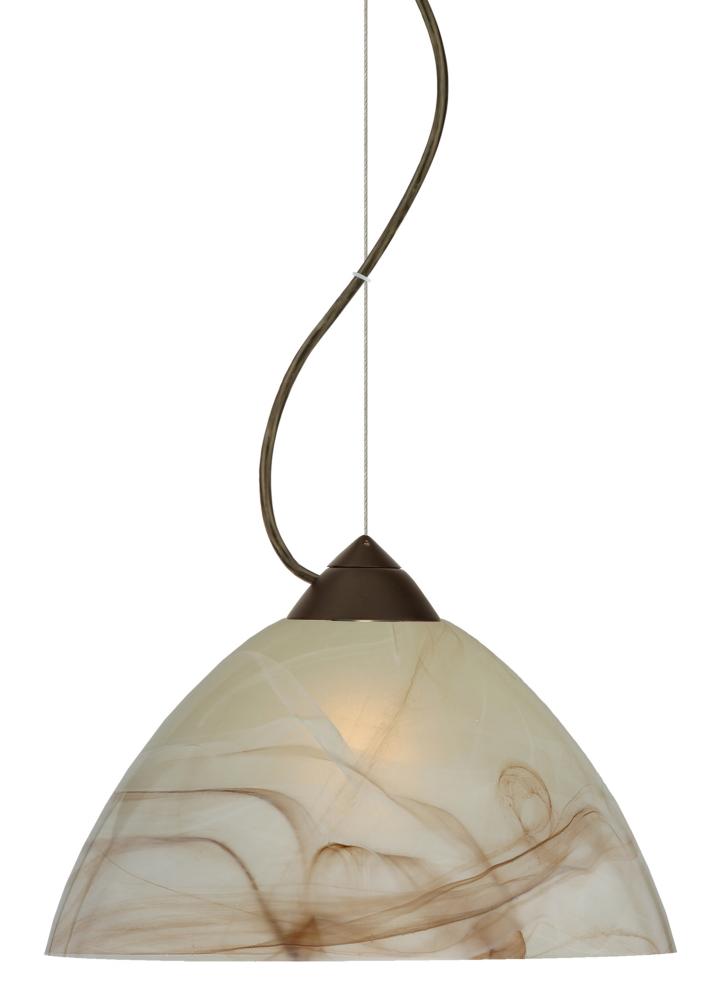 Besa Tessa LED Cable Pendant Mocha Bronze 1x9W LED