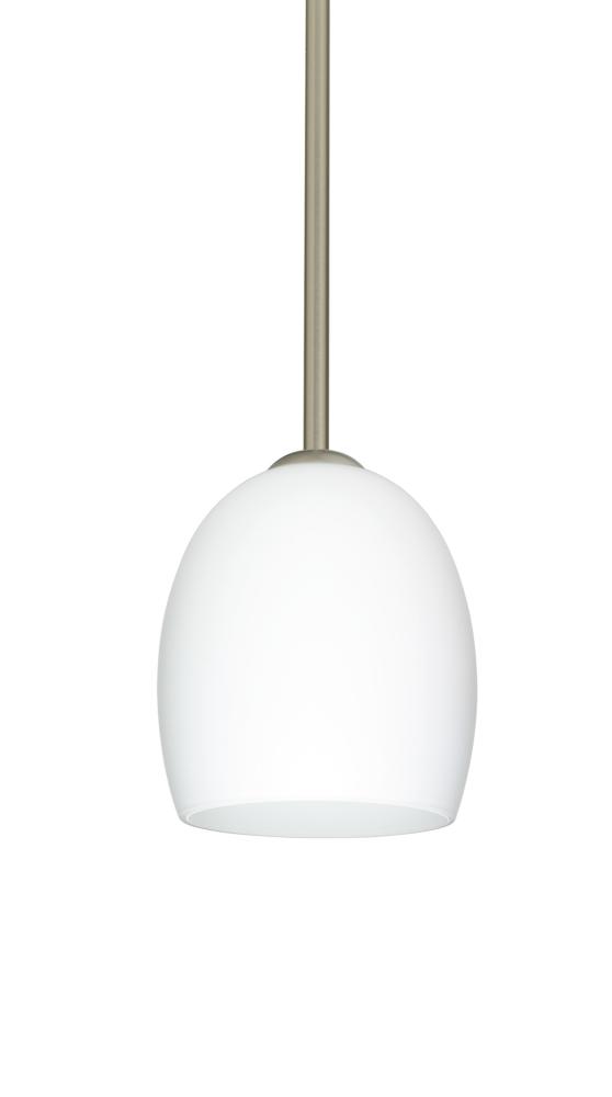 Besa Lucia Stem Pendant Satin Nickel Opal Matte 1x75W Medium Base