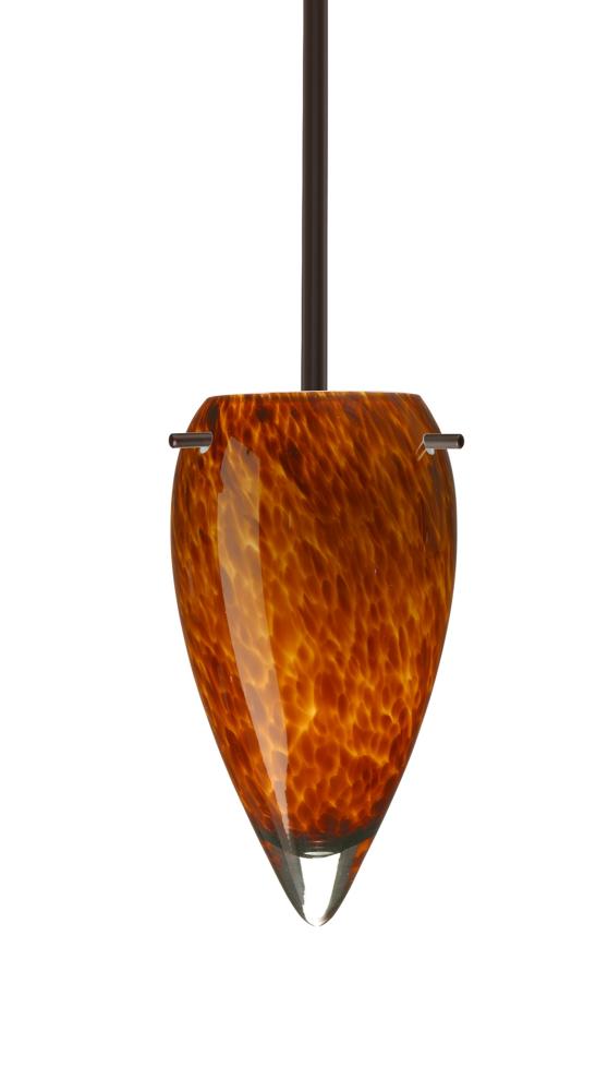 Besa Juli Stem Pendant Bronze Amber Cloud 1x100W Medium Base