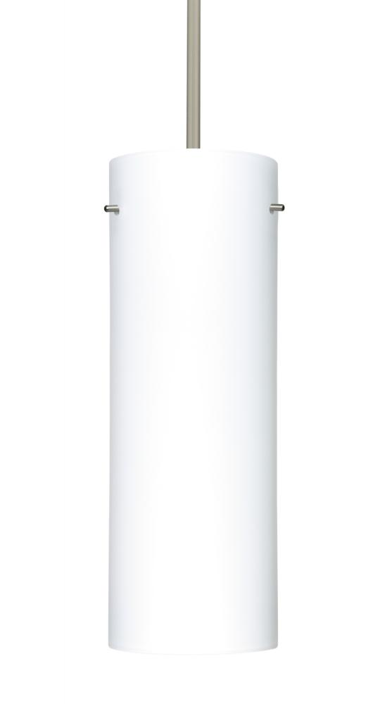 Besa Stem Pendant Stilo 18 Satin Nickel Opal Matte 1x150W Medium Base A21