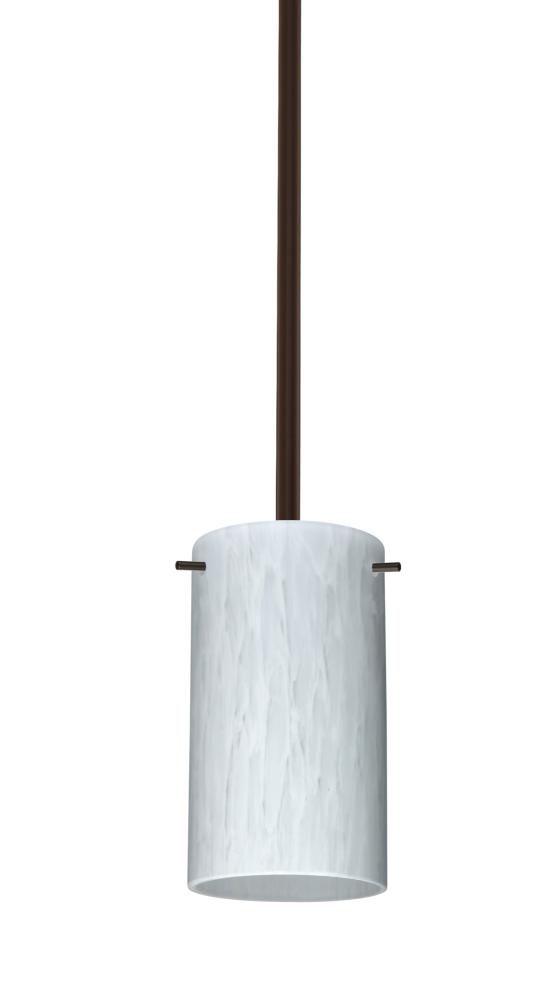 Besa Stem Stilo 7 Pendant Bronze Carrera 1x50W Candelabra