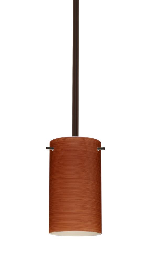 Besa Stem Stilo 7 Pendant Bronze Cherry 1x50W Candelabra