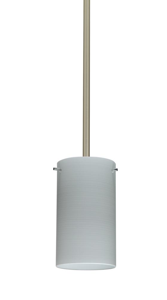 Besa Stem Stilo 7 Pendant Satin Nickel Chalk 1x9W LED