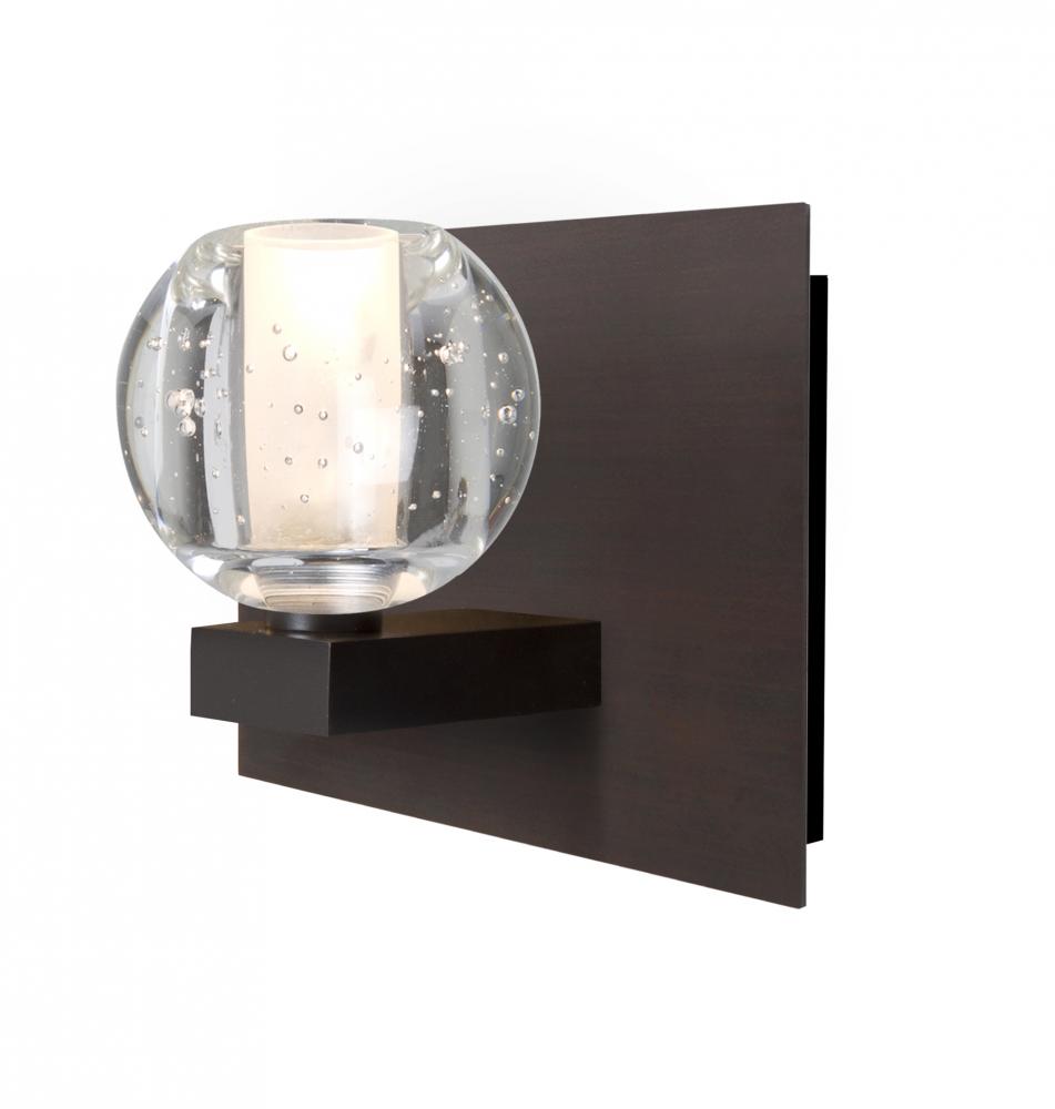 Besa, Boca Vanity, Clear Bubble, Bronze Finish, 1x5W LED