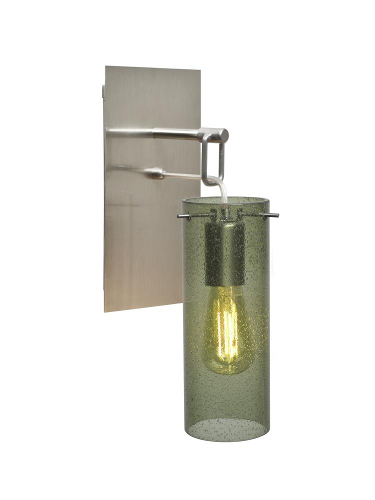 Besa Juni 10 Wall Pendant, Moss Bubble, Satin Nickel Finish, 1x4W LED Filament