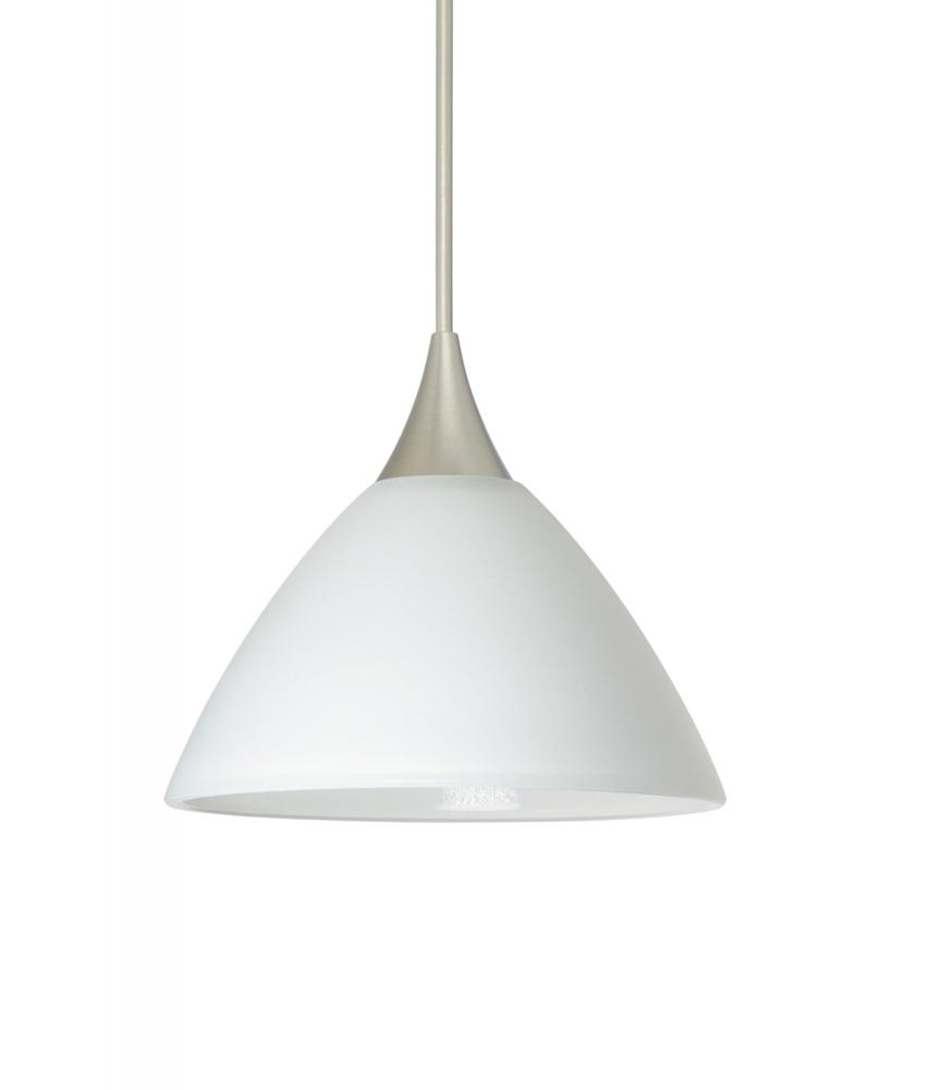 Besa Pendant Domi Satin Nickel White 1x6W LED