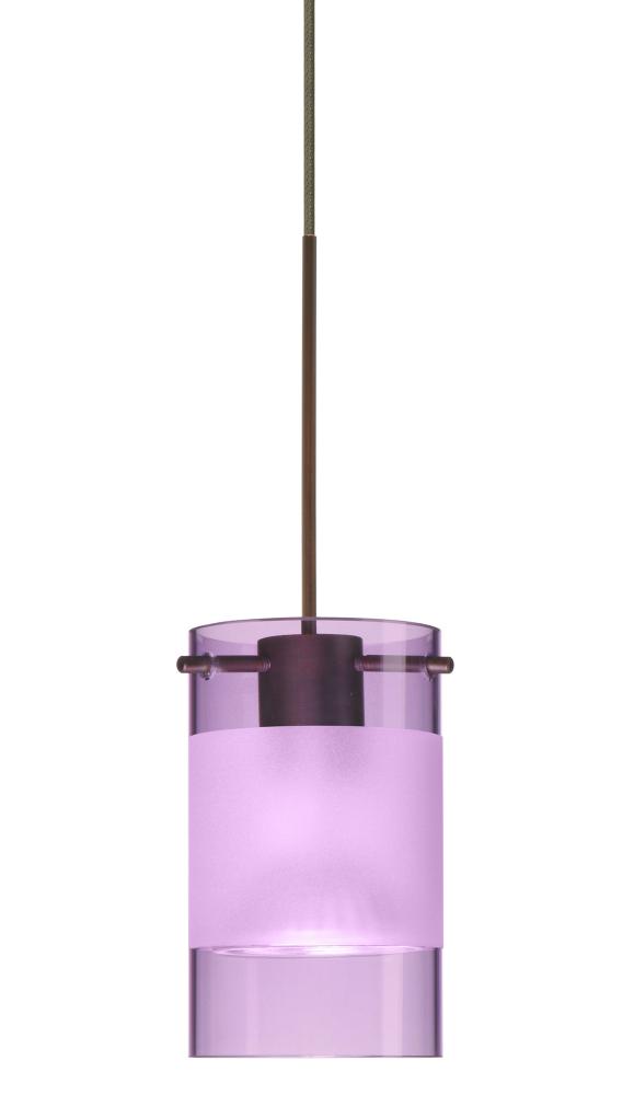 Besa Pendant Scope Bronze Amethyst/Frost 1x5W LED Mr16