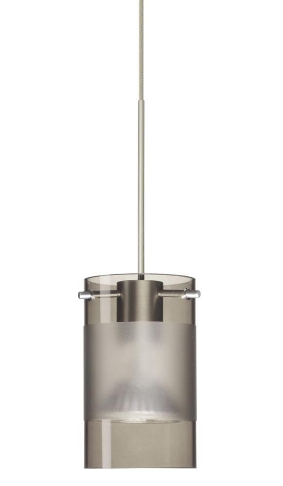 Besa Pendant Scope Satin Nickel Smoke/Frost 1x5W LED Mr16