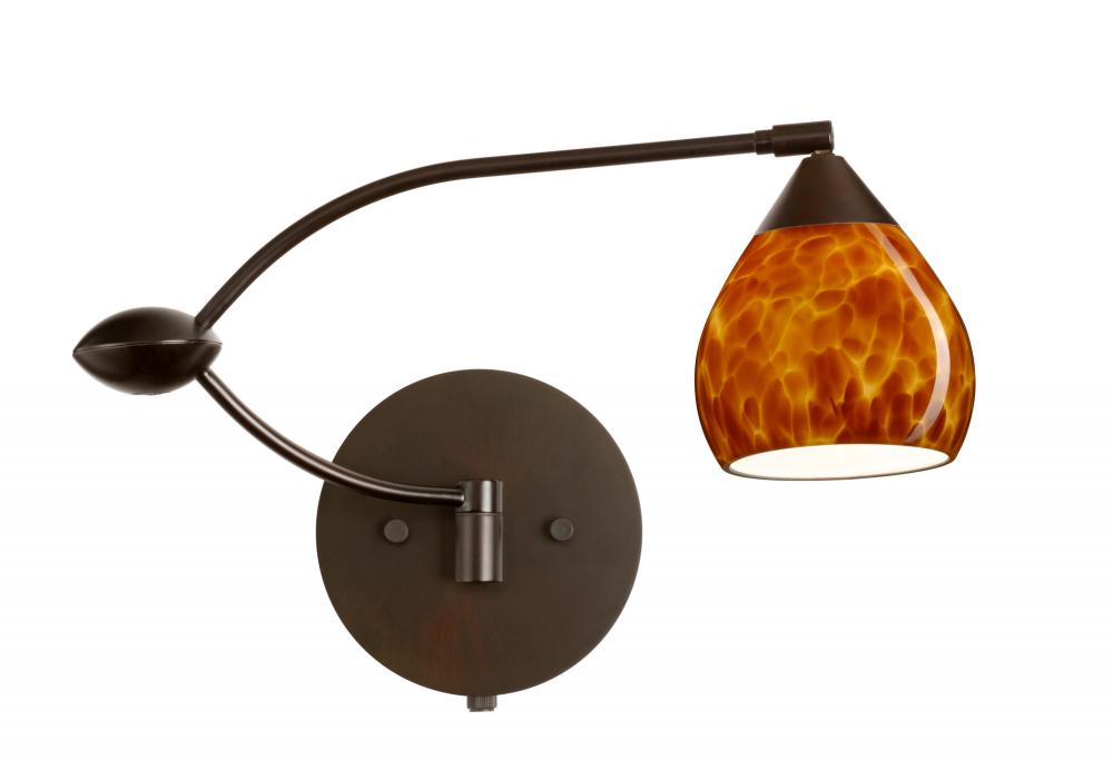 Besa Wall Tay Tay Bronze Amber Cloud 1x50W Halogen Gy6.35