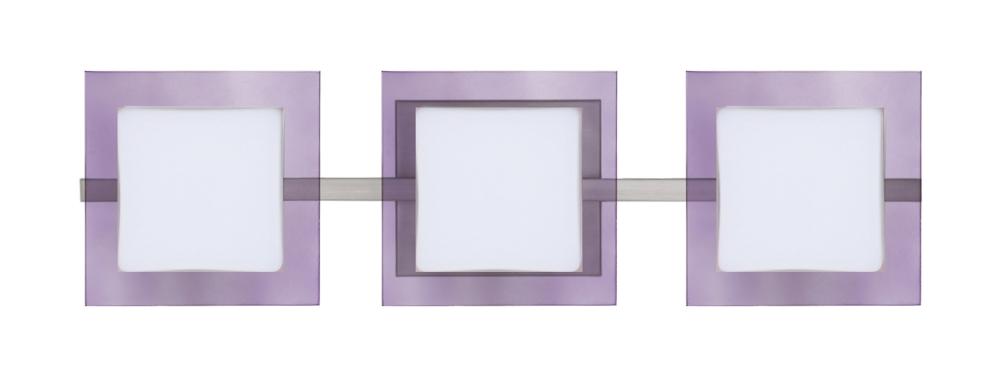 Besa Wall Alex Satin Nickel Opal/Amethyst 3x50W G9