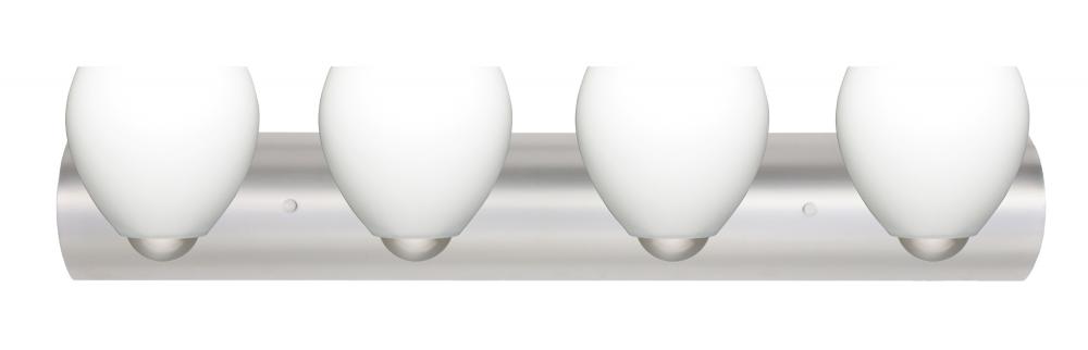 Besa Wall Bolla Satin Nickel Opal Matte 4x9W LED