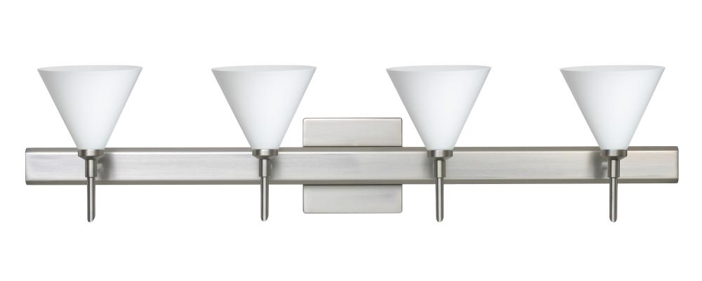 Besa Wall With Sq Canopy Kani Satin Nickel Opal Matte 4x40W G9