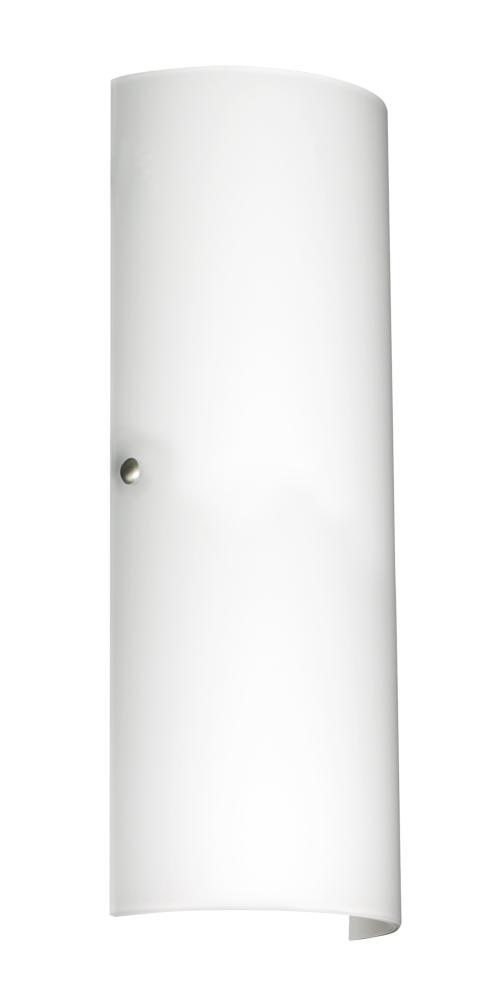 Besa Wall Torre 18 Polished Nickel White Matte 2x75W Medium Base