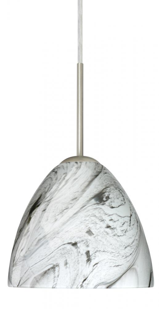 Besa Sasha LED Pendant For Multiport Canopy B Marble Grigio Satin Nickel 1x9W LED