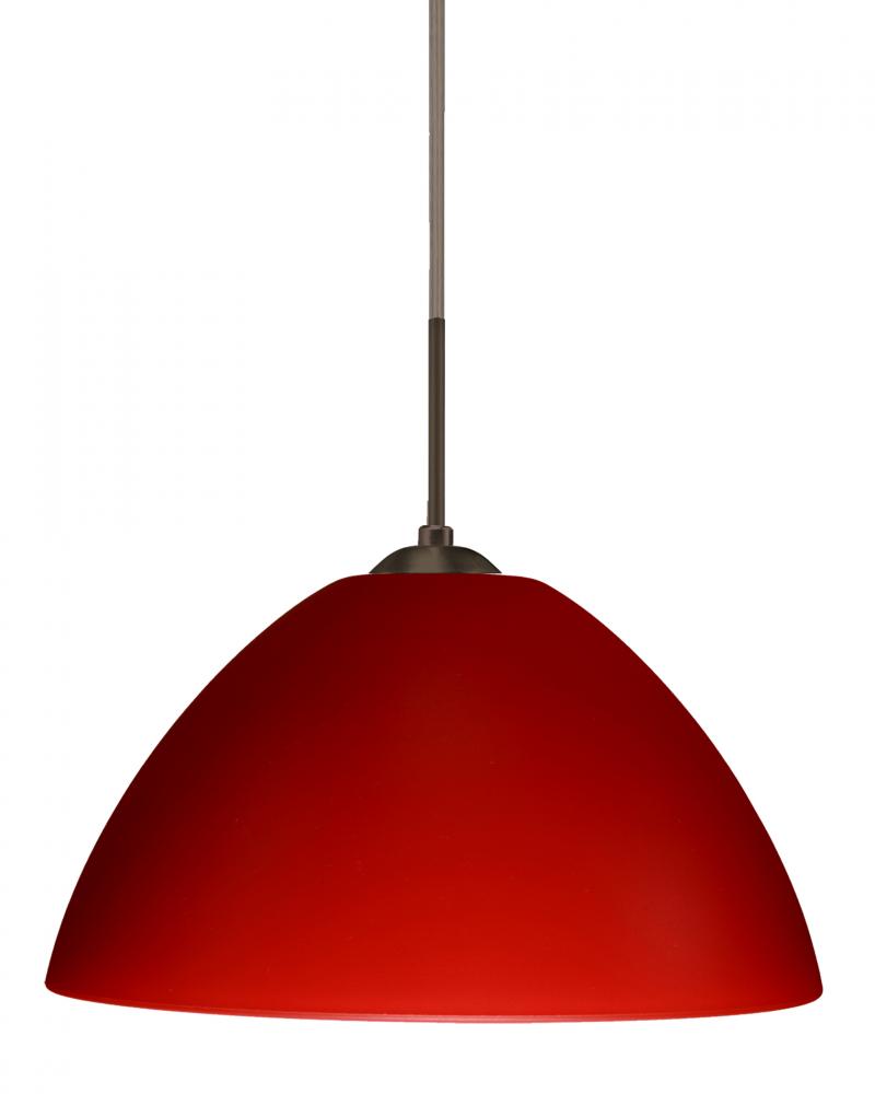 Besa Tessa Pendant For Multiport Canopy Bronze Red Matte 1x75W Medium Base