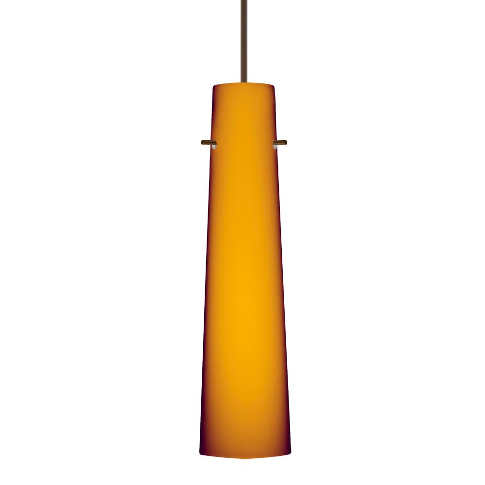 Besa Camino Pendant Bronze Amber Matte 1x50W Halogen