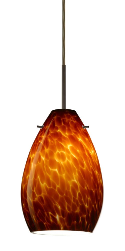 Besa Pendant Pera 6 Bronze Amber Cloud 1x50W Candelabra