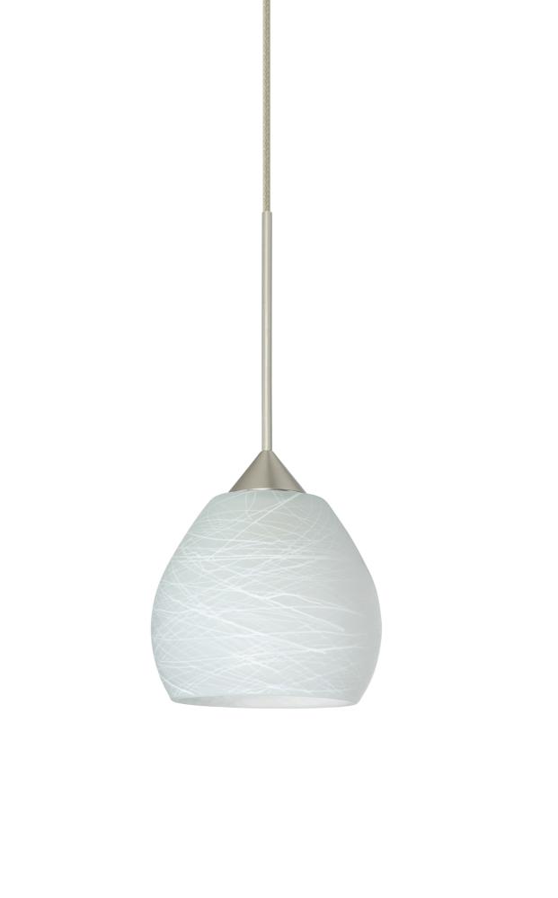 Besa Pendant Tay Tay Satin Nickel Cocoon 1x50W Halogen