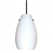 Besa Lighting 1JC-412607-LED-BK - Besa Pera 9 LED Pendant Opal Matte Black 1x9W LED