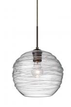 Besa Lighting 1JC-462761-BR - Besa Wave 10 Pendant Bronze Clear 1x60W Medium Base