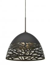 Besa Lighting 1JC-KIEVBK-LED-BR - Besa Kiev Pendant, Black, Bronze Finish, 1x9W LED