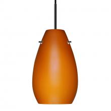 Besa Lighting 1JT-412680-LED-BK - Besa Pera 9 LED Pendant Amber Matte Black 1x9W LED