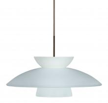 Besa Lighting 1JT-451325-BR - Besa Trilo 15 Pendant Bronze Frost 1x75W Medium Base