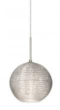 Besa Lighting 1JT-4616GL-SN - Besa Kristall 8 Pendant Satin Nickel Glitter 1x75W Medium Base