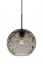 Besa Lighting 1JT-BOMYSM-BR - Besa Bombay Cord Pendant, Smoke, Bronze Finish, 1x60W Medium Base